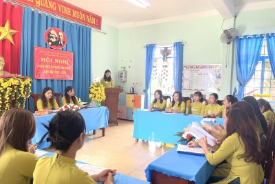 Trường MN Anh Đào tổ chức thành công Hội nghị viên chức và người lao động năm học 2023-2024.